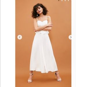 Forever21 White High-Waist Culottes